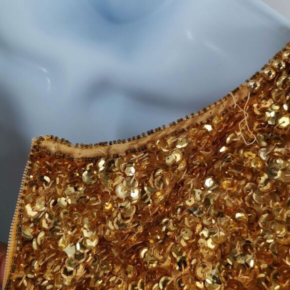 Vintage All Gold Sequin Dress - Picture 5 of 13